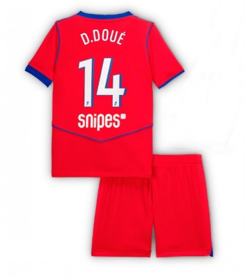 Paris Saint-Germain Desire Doue #14 Tredjetrøje Børn 2025-26 Kortærmet (+ Korte bukser)